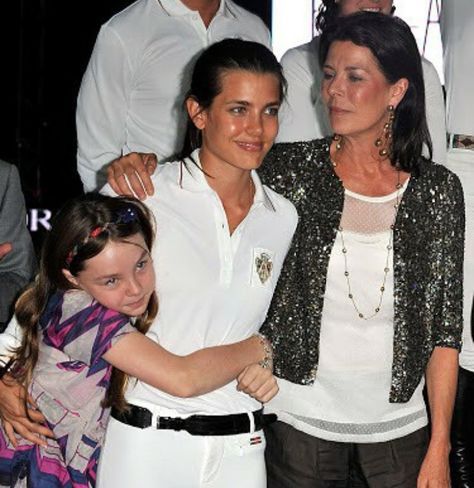 Princess Alexandra of Hanover with her half-sister Charlotte Casiraghi and her mother, Princess Caroline of Monaco and Hanover Charlotte Casiraghi Baby, Grace Kelly Granddaughter, Caroline Von Monaco, Pauline Ducruet, Andrea Casiraghi, Beatrice Borromeo, Monaco Royal Family, Princess Caroline Of Monaco, Caroline Of Monaco