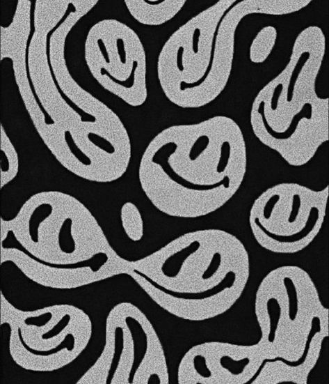 Face Aesthetic, Smiley Face, Home Ideas, Smiley, Black And White, Iphone, Pattern, White, Black