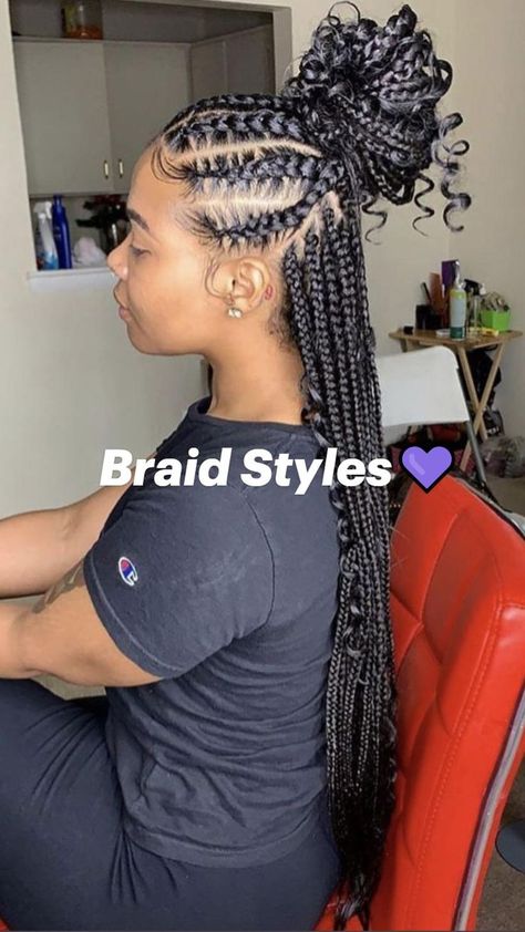 Cute Hair Looks For Long Hair, African American Braids Hairstyles, Braids To The Side For Black Women, Baird Hair Hairstyles, Feed In Braids Hairstyles Black Women, Quick Braiding Styles For Black Women, Updo Braided Hairstyles For Black Women, Braided Up Ponytail Hairstyles, Cute Braid Styles For Black Women