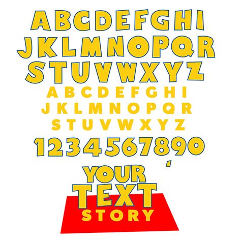 Toy Story Font Free Download, Toy Story Numbers, Toy Story Yearbook Theme, Toy Story Letters, Toy Story Font, Toy Story Printables, Font Numbers, Toy Story Party Decorations, School Shirt Designs