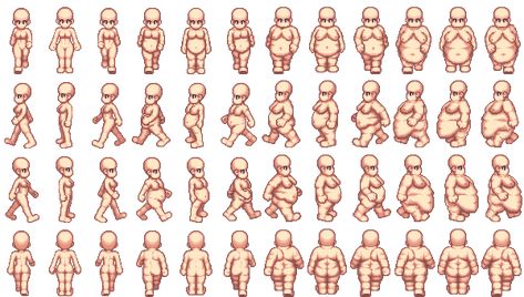 Pixel Art Human Base, Pixel Sprite Base, Pixel Game Assets, Pixel Art Character Template, Pixel Art Character Base, Pixel Art Body Base, Pixel Sprites Character, Pixel Character Sprite, Pixel Base