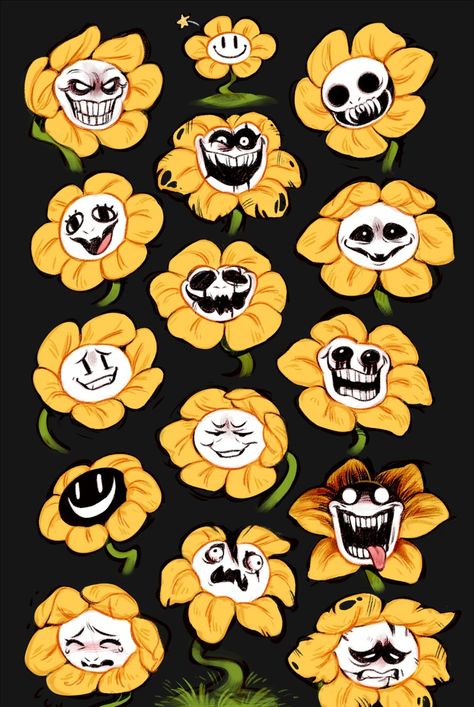 Amo realmente todas y cada una de sus cara ! Undertale Flowey, Flowey The Flower, Undertale Memes, Japon Illustration, Undertale Funny, Undertale Drawings, Undertale Art, Undertale Fanart, Undertale Comic