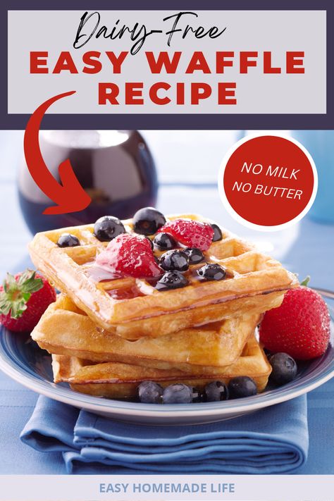 Oat Milk Waffle Recipe, Waffle Recipe Easy No Milk, No Milk Waffles, Waffles Recipe No Milk, Dairy Free Waffles Easy, No Milk Waffle Recipe, Waffles No Milk, Waffle Recipe Dairy Free, Waffles Without Milk