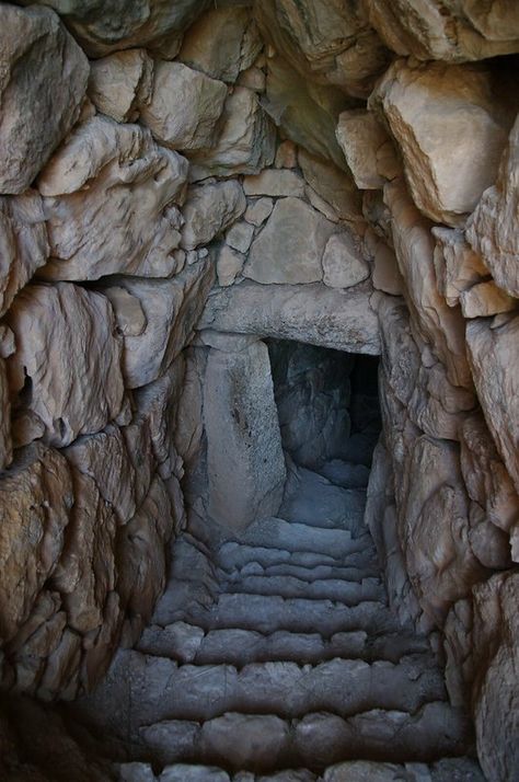 Underground Cave Aesthetic, Cave Stairs, Underground Stairs, Game Room Ideas Man Caves, Underground Caves, Magical Tree, Stone Stairs, Stone Arch, Fantasy Places