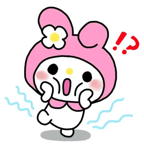 My Melody WhatsApp Stickers - Stickers Cloud Pink Sheep, Sticker Transparent, Melody Hello Kitty, Classic Fairy Tales, Kitty Plush, Simple Designs To Draw, Overlays Transparent, Photo Stickers, Hello Kitty Pictures