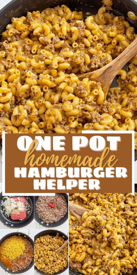 Hamburger Helper Recipe, Sausage Alfredo, Cheeseburger Macaroni, Alfredo Bake, Hamburger Helper Recipes, Recipe Pasta, Homemade Hamburger, Homemade Hamburgers, Hamburger Helper