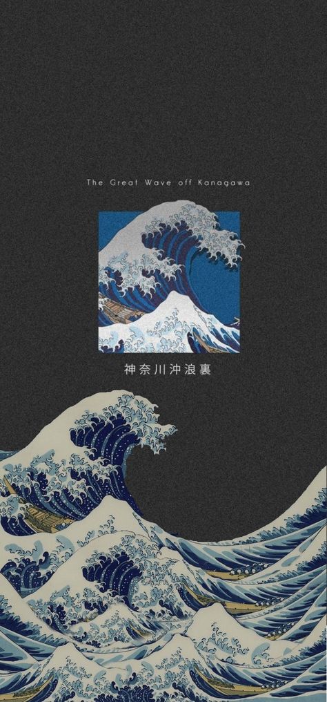 The Great Wave Off Kanagawa Aesthetic, Great Wave Wallpaper Aesthetic, Japanese Wallpaper Android, The Great Kanagawa Wave, Wave Drawing Wallpaper, Anime Waves Wallpaper, Great Wave Off Kanagawa Wallpaper Iphone, Japanese Wave Wallpaper Iphone, Water Wave Wallpaper