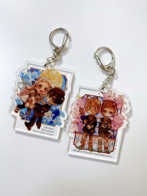 Yashiro And Mitsuba, Keychains Anime, Toilet Bound Hanako, Toilet Bound Hanako Kun, Key Charms, Merch Ideas, Artist Alley, Acrylic Keychains, Toilet Bound