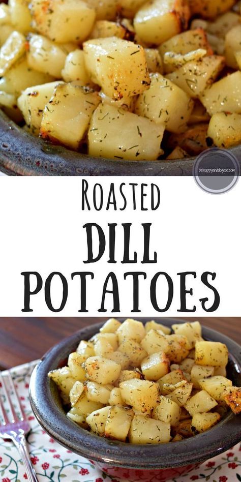 Dishes With Dill, Creamy Dill Potatoes, Potato Marinade, Cottage Potatoes Recipe, White Potato Recipes, Seasoning For Potatoes, Pickled Potatoes, Russet Potato Side Dishes, Garlic Dill Potatoes