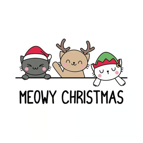 Meowy Christmas SVG, Cat in Santa hat, Reindeer Elf Meow Cat - Inspire Uplift Christmas Cat Quotes, Elf Cat, Xmas Cat, Xmas 2024, Christmas Kitten, Meowy Christmas, Tree Svg, Christmas Bundle, Pet Holiday