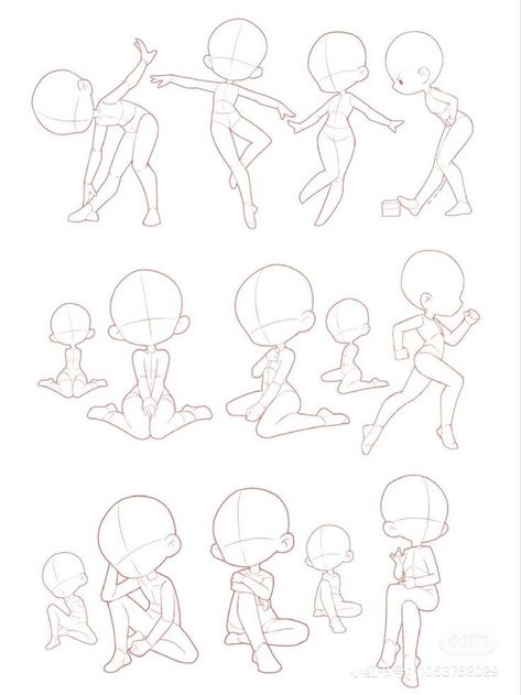 Small Character Poses, Chibi Poses Reference Male, Anime Chibi Base Pose, Anime Chibi Poses Reference, Chibi Poses Sitting, Chibi Holding Something, Chibi Character Poses, Criss Cross Sitting Reference, Chibi Drawings Poses