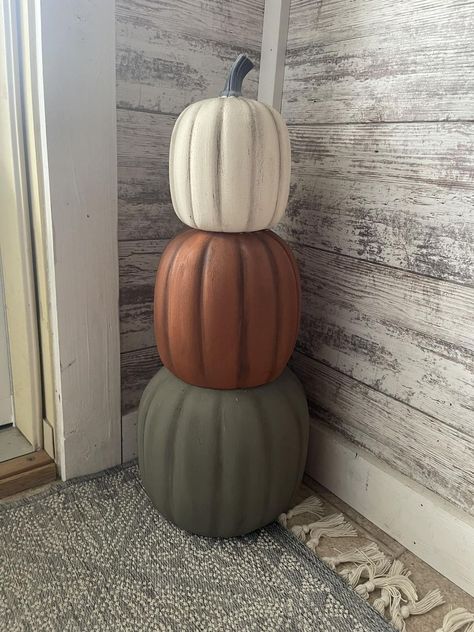 Dollar Tree-Diy’s,Crafting, and Inspirations | My pumpkins so far Pumpkin Topiary Diy, Fall Yard Decor, Halloween Pumpkin Crafts, Fall Pumpkin Crafts, Dollar Tree Pumpkins, Fall Decor Diy Crafts, Fall Decor Dollar Tree, Beautiful Halloween, Dollar Tree Halloween