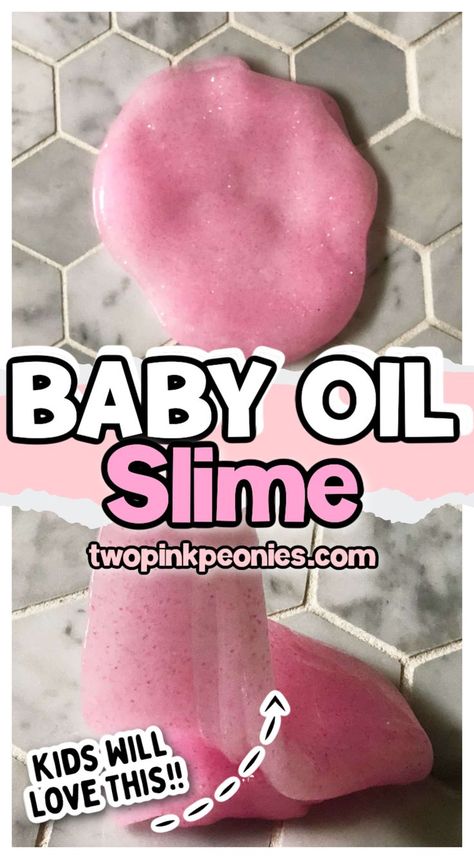 Home Made Slime For Kids, Baby Powder Slime, Contact Solution Slime, Slime Activities, Lotion Slime, Slime With Shaving Cream, Butter Slime Recipe, Putty Recipe, Graces Room