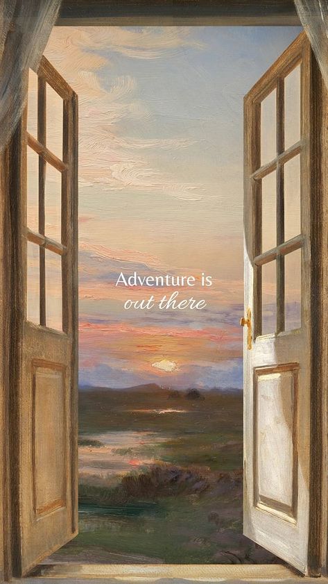 Adventure is out there mobile wallpaper template | premium image by rawpixel.com / audi Reminder Background Template, Aesthetic Facebook Cover, Hd Wallpaper Aesthetic, Quote Iphone Wallpaper, Life Adventure Quotes, Wallpaper Template, Wallpaper Quote, Iphone Wallpaper Hd, Flower Background Iphone