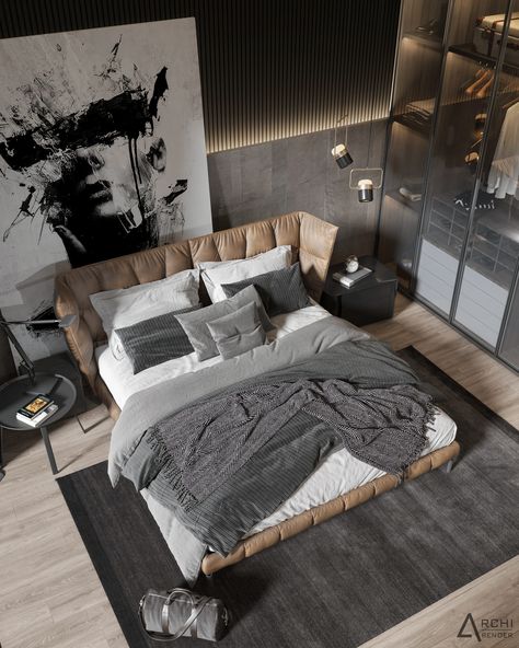 Bachelor Bedroom, Man Bedroom, Ny Apartment, Mens Bedroom Decor, Mens Bedroom, Casa Vintage, Luxury Bedroom Master, Room Design Bedroom, Decoration Inspiration