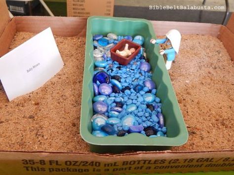 Baby Moses Moses Sensory Bin, Moses Escaping Egypt Craft, Moses Water From Rock Craft, Moses Water From Rock Activity, Moses Parts The Red Sea Activity, Moses Mini Book, Passover Preschool, Passover Lesson, Passover Activities