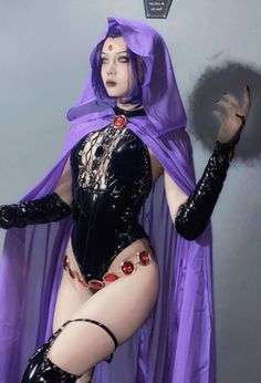 Goth Halloween Costume, L Cosplay, Raven Costume, Raven Cosplay, Cosplay Ideas Women, Gothic Lingerie, Gothic Costume, Bodysuit Costume, Couples Halloween Outfits