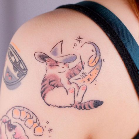 Crayon Tattoo, See Tattoo, Petit Tattoo, Funky Tattoos, Kawaii Tattoo, Cat Tattoo Designs, Cute Little Tattoos, Cute Tiny Tattoos, Tatuaje A Color