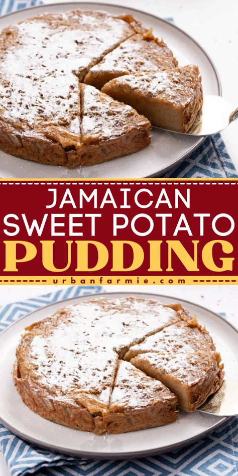 This Jamaican sweet potato pudding will bring a taste of the islands right to your kitchen! Made with finely grated white sweet potatoes, creamy coconut milk, and a blend of warm spices like cinnamon, allspice, and nutmeg, this pudding is rich, comforting, and full of flavor. I love making this dish for its unique texture and the aromatic blend of spices that fills the house while it bakes. It’s perfect for a cozy family dessert or a special occasion. Jamaican Sweet Potato Recipes, Jamaican Deserts, Sweet Potato Pudding Southern, Jamaican Pudding, Sweet Potato Desserts, Sweet Potato Coconut Milk, Jamaican Sweet Potato, Jello Deserts, Jamaican Sweet Potato Pudding