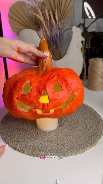 Pumpkin Halloween Decor, Pumpkin Halloween, Decor Idea, Halloween Diy, Halloween Decor, Diy Art, Halloween Decorations, Halloween, Art