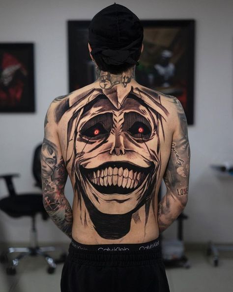 Solo Leveling, tattoo artwork by tattoo artist © Sebastian J Frost. Solo Leveling Tattoo, Oni Mask Tattoo, Satanic Tattoos, Joker Tattoo Design, Oni Tattoo, Colored Tattoo Design, Tattoo Lettering Styles, Manga Tattoo, Japan Tattoo Design