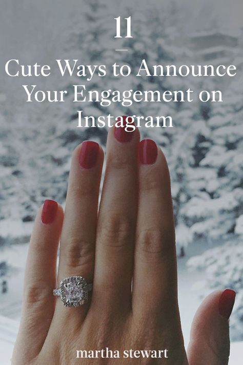 These are our favorite ways to announce your engagement on Instagram with these cute and memorable ideas. See these engagement announcement ideas along with other engagement ideas. #weddingideas #wedding #marthstewartwedding #weddingplanning #weddingchecklist He Put A Ring On It Engagement, How To Take Picture Of Engagement Ring, Engagement Announcement Quotes Words, Engagement Rings Announcement, How To Take Ring Pictures, He Put A Ring On It, Announcing Engagement To Family, Fun Ways To Announce Engagement, Fun Engagement Announcement