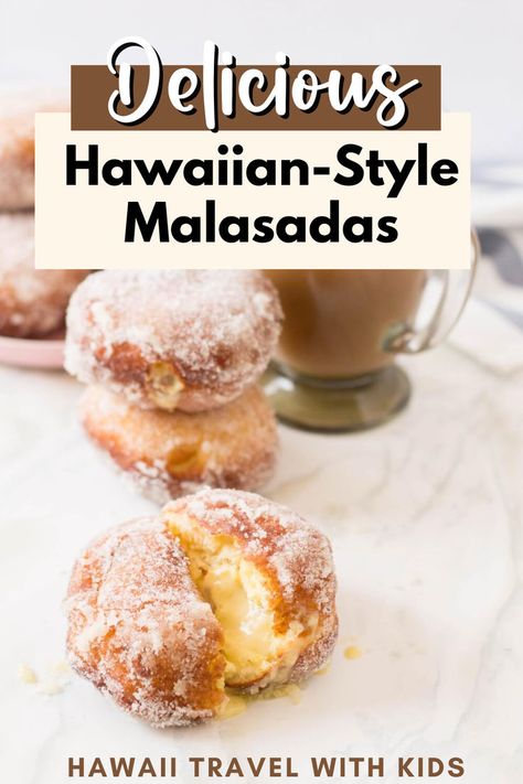 Craving a taste of Hawaii? Try this delicious and easy malasadas recipe filled with creamy coconut! These Hawaiian desserts are a must-try for anyone who loves sweet treats. Our malasadas recipe Hawaii-style brings the authentic flavor of Hawaiian food right to your kitchen. Perfect for Easter desserts recipes or any time you want a special treat. Pair it with a homemade haupia recipe for an extra coconut kick. Save this doughnut recipe now and enjoy a piece of paradise at home! Haupia Recipe Hawaiian Desserts, Hawaii Recipes Local, Polynesian Desserts, Hawaiian Malasadas Recipe, Easy Malasadas Recipe, Malawi Food, Manapua Recipe Hawaii, Malasadas Recipe Hawaii, Easy Hawaiian Recipes