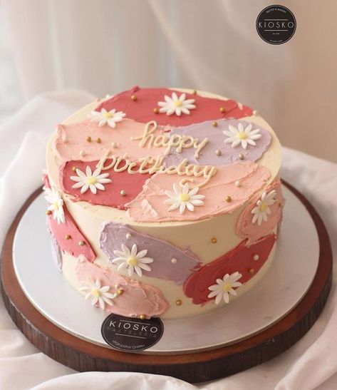 Minimalist Bday Cake, Anniversary Dessert, Girly Birthday Cakes, Small Birthday Cakes, 25th Birthday Cakes, Mini Torte, Birthday Cakes For Teens, Girly Cakes, Pastel Cakes