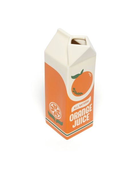 Orange Juice Carton, Juice Carton, Aesthetic Bedroom Decor, Juice Packaging, Create Logo, Flowers Love, Juice Boxes, Rise And Shine, Table Vases