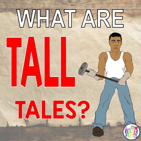 What are Tall Tales? - Mrs. ReaderPants Teaching Tall Tales, Halloween Read Alouds, Reading Interest Survey, Library Lessons Elementary, Poetry Terms, Shark In The Ocean, Tall Tale, Traditional Stories, Elementary Library