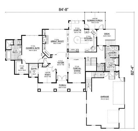 Price Meadow Country French First Floor from houseplansandmore.com Salvatore House, Salvatore Boarding House, Vampire House, Built In Banquette, Interior Columns, Monster House Plans, Boarding House, Cottage Style Homes, House Plans And More