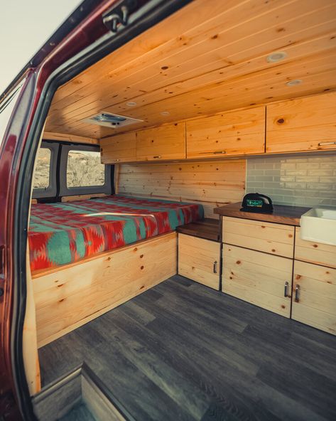 Conversion Van Interior, Vanlife Storage, Econoline Camper Van, Wood Panneling, Converted Vans, Conversion Van, Custom Campers, Kombi Home, Van Conversion Interior