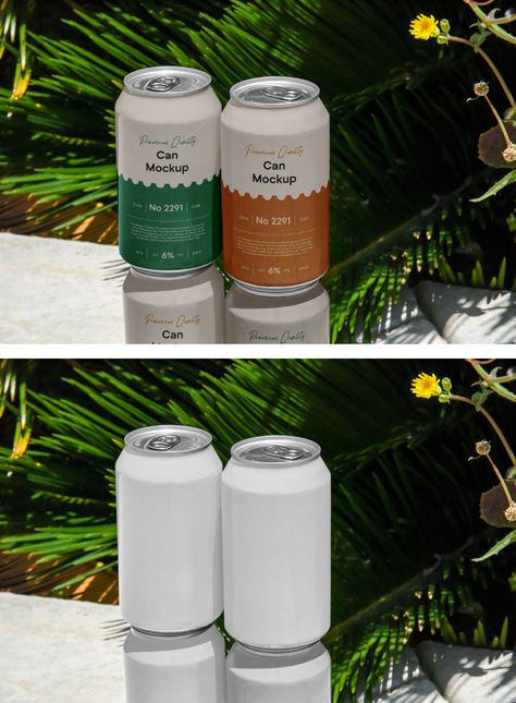 Can PSD Mockup — Mr.Mockup | Graphic Design Freebies Can Mockup Free, Mockup Graphic Design, Beverage Branding, Drink Logo, Graphic Design Freebies, Computer Mockup, Creative Fabric, Can Mockup, Branding Tools