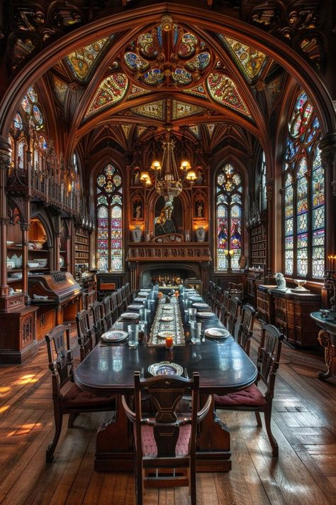 29 Dark Academia Decor Ideas to Enrich Your Home with Scholarly Charm 20 Dark Academia Dinner Party, Earthy Dark Academia, Dark Academia Dining Room, Academia Wedding, Gothic Study, Dark Academia Kitchen, Gothic Dining Room, Dark Wood Dining Room, Dark Academia Bedroom Ideas