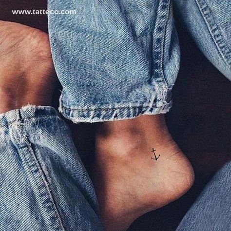 Tiny Anchor Tattoo, Small Anchor Tattoos, Wanderlust Tattoo, Simple Tattoos For Women, Small Anchor, Traditional Tattoo Designs, Anker Tattoo, Anchor Tattoos, Anchor Tattoo