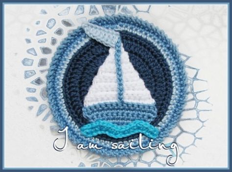 Planes, Trains, and Boats! Free #crochet pattern collection on Moogly! ♥ Crochet Boat, Nautical Crochet, Deco Marine, Crochet Applique Patterns Free, Crochet Embellishments, Crochet Car, Haken Baby, Crochet Motifs, Blanket Knitting Patterns