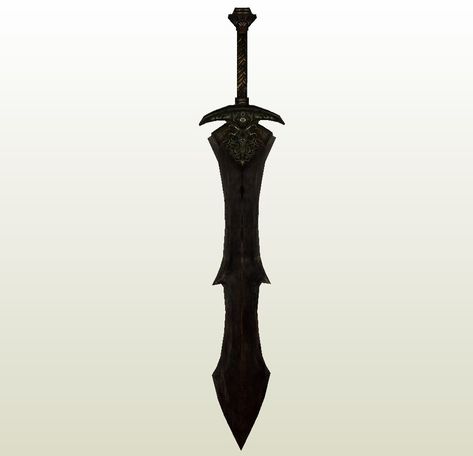 Dark Greatsword, Black Greatsword, Black Knight Greatsword, Knight Greatsword, Cardboard Models, Dark Blade, Cybernetic Arm, Dark Souls 2, Rpg World