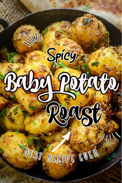 Masala Potatoes, Baby Potato Recipes, Baby Potato, Roasted Baby Potatoes, Easy Food Recipes, Pinterest Food, Appetizer Ideas, Roast Recipe, Baby Potatoes