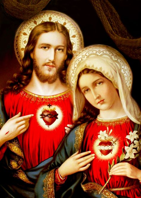 Immaculate Heart of Mary - Catholic Action For Faith and Family Mary Jesus Mother, Jesus Mother, Mother Mary Images, Jesus And Mary, Catholic Pictures, Jesus Christ Painting, Images Of Mary, Jesus Mary And Joseph, Jesus And Mary Pictures