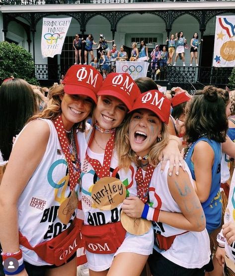 Olympic Bid Day Theme, Bid Day Outfits, Sorority Themes, Bid Day Themes, Day Outfits, Spirit Week, Bid Day, Work Week, Theme Ideas