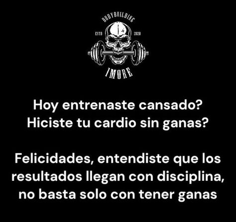 1 MORE on Instagram: "Disciplina, una de las componentes del éxito. 1More Bodybuilding" Frases Gym, Frases Fitness, New Me, Fitness Quotes, Personal Trainer, Gym Workouts, Cardio, Rocky, Spinning