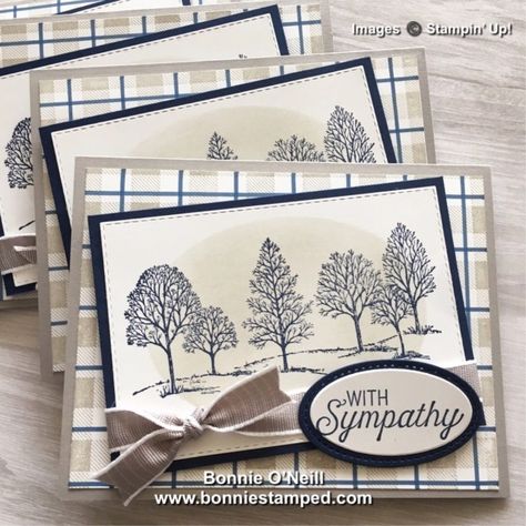 Stampin Up Sympathy Cards, Stampin Up Anleitung, Lovely As A Tree, Sympathy Cards Handmade, Scrapbook Template, Leaf Cards, Tree Stamp, Masculine Birthday Cards, Birthday Cards For Men