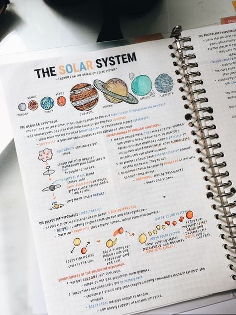 The Solar System Notes Studyblr Notes, Printed Notes, Struktur Teks, Studie Hacks, Notes Inspo, Studera Motivation, Aesthetic Notes, Bullet Journal Notes, School Organization Notes