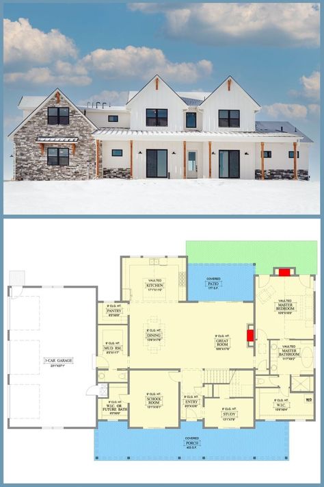 Modern Farmhouse 5 Bedroom, 6 Bedroom Floor Plans 2 Story, Laundry Floor Plan, 5 Bedroom House Floor Plan 2 Story, Smart House Plans, 2 Story Farmhouse, Farmhouse Floor Plan, Sims 4 Houses Layout, Laundry Floor