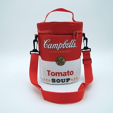 Amazon.com: BigMouth Inc Campbell's Lunch Bag - Insulated Lunch Tote, Keep Food Fresh, Comfortable Carry Handle, Zipper Closure, Ideal for Work, School, Picnics, Travel for Kids and Adults : Home & Kitchen Campbell's Soup Cans, 2023 Wishlist, 90s Accessories, Canned Soup, Condensed Tomato Soup, Can Of Soup, Homemade Lunch, Novelty Purses, Insulated Lunch Tote