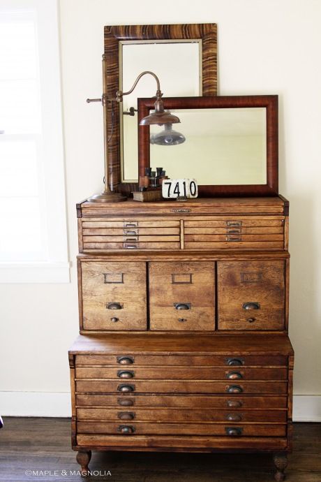 Drawer Cabinets, Pine Cabin, Interior Elements, Homeward Bound, Cabinet Makeover, Tiny Spaces, Industrial Vintage, Industrial Kitchen, Old Furniture