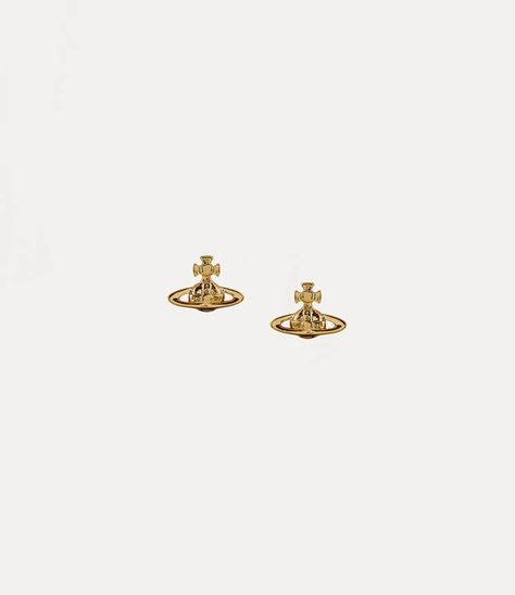 Westwood Earrings, Vivienne Westwood Earrings, Solitaire Earrings, Luxury Jewellery, Golden Earrings, Winter Formal, Jewelry Fashion Trends, Pretty Jewelry, Airport Fashion