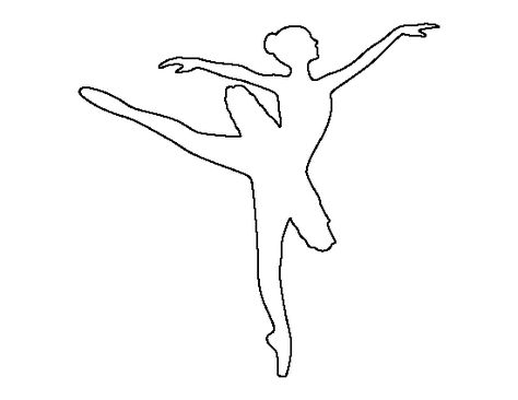 Ballerina pattern. Use the printable outline for crafts, creating stencils, scrapbooking, and more. Free PDF template to download and print at http://patternuniverse.com/download/ballerina-pattern/ Ballerina Outline, Ballet Quilt, Ballerina Sketch, Paper Snowflake Template, Dance Crafts, Ballerina Silhouette, Ballerina Art, Crochet Classes, Bible Crafts For Kids