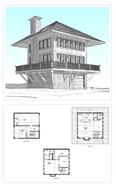 Cabin House Plans, Village Photography, Tower House, Tiny House Cabin, House Blueprints, Pole Barn Homes, Barndominium Ideas, Tiny House Plans, Sims House