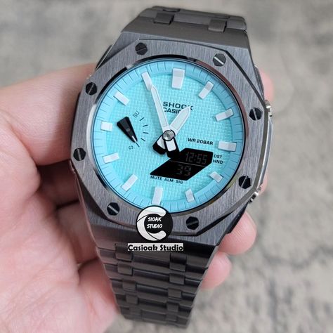 Follow Us @casioak_studio Casioak Mod Casio G-SHOCK Royal Oak Custom Mens Luxury Watches 44mm Ga2100 Tiffany Blue Gunmetal Best Unique Handmade Personalized Special Gift │ Anniversary Birthday Christmas Valentine’s Day Gift │Best Gifts for Men Boyfriend Husband Women Lady #casioak #casioakroyalshock #audemarspiguet #gshocklimited #casiogshock #gshockcustom #personalizedgift #anniversarygift #casioakmod #casioak #Christmasgifts #birthdaygift #giftsforhim #gshock #birthdaygiftideas Casioak Mod, March 8, Best Gifts For Men, Casio G Shock, Mens Luxury, Royal Oak, Luxury Watches For Men, Tiffany Blue, G Shock